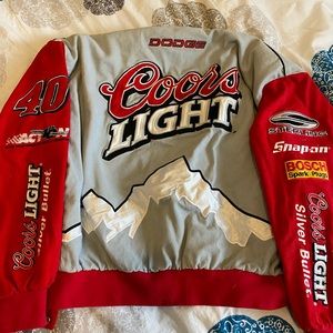 Vintage coors light biker jacket